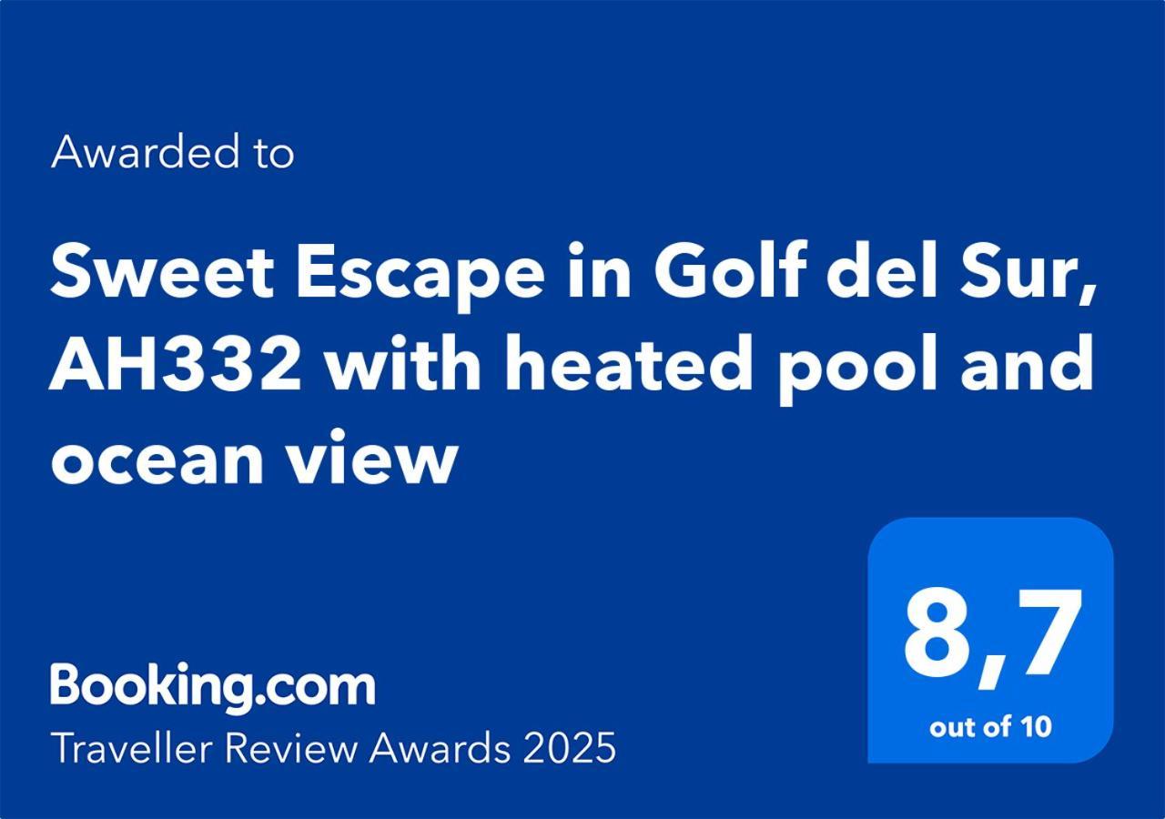 Sweet Escape In Golf Del Sur, Ah332 With Heated Pool And Ocean View Leilighet San Miguel de Abona Eksteriør bilde
